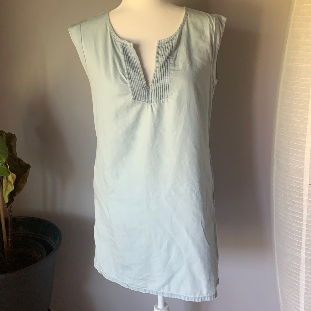 As U Wish Women’s Denim Sleeveless Pocket Dress